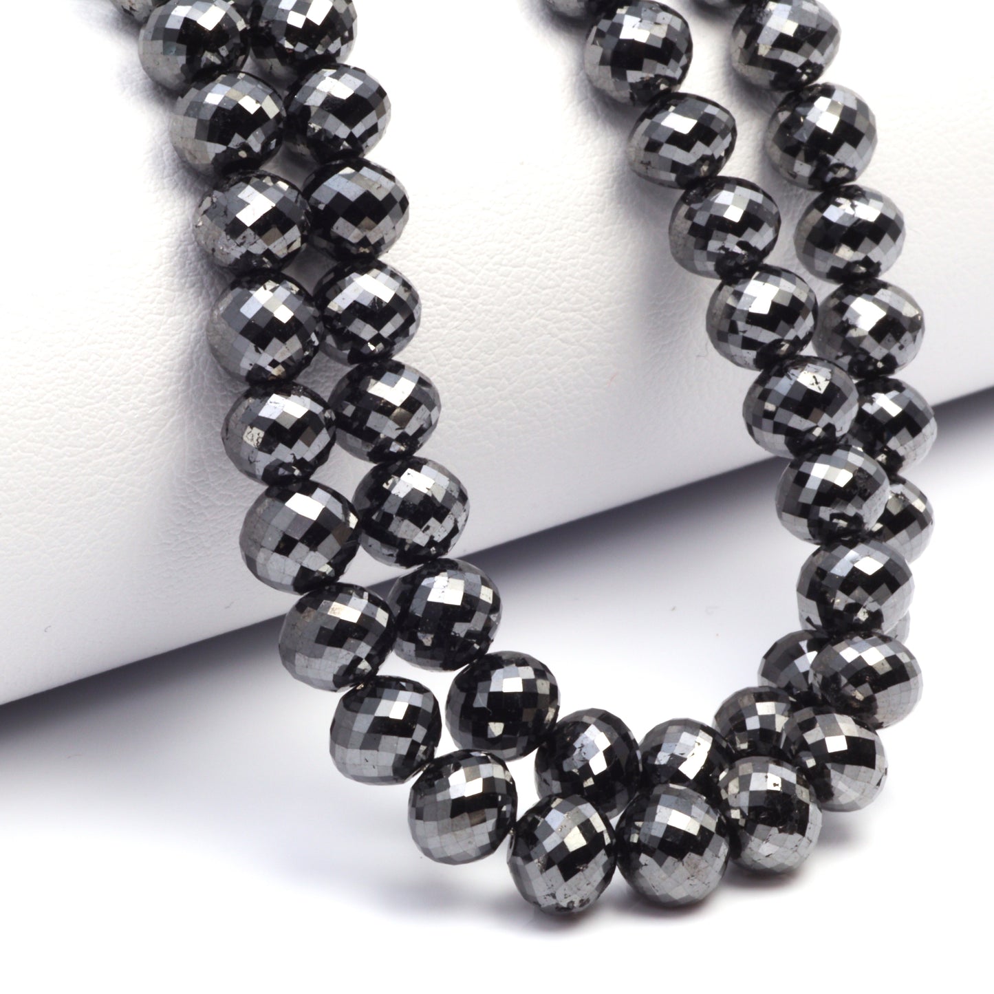 Black Diamond 6mm Faceted Rondelles