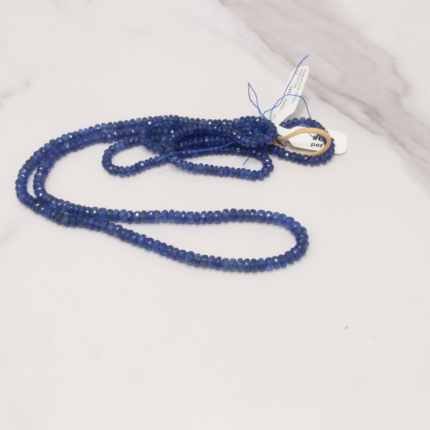 Royal Blue Sapphire 3.5mm Faceted Rondelles