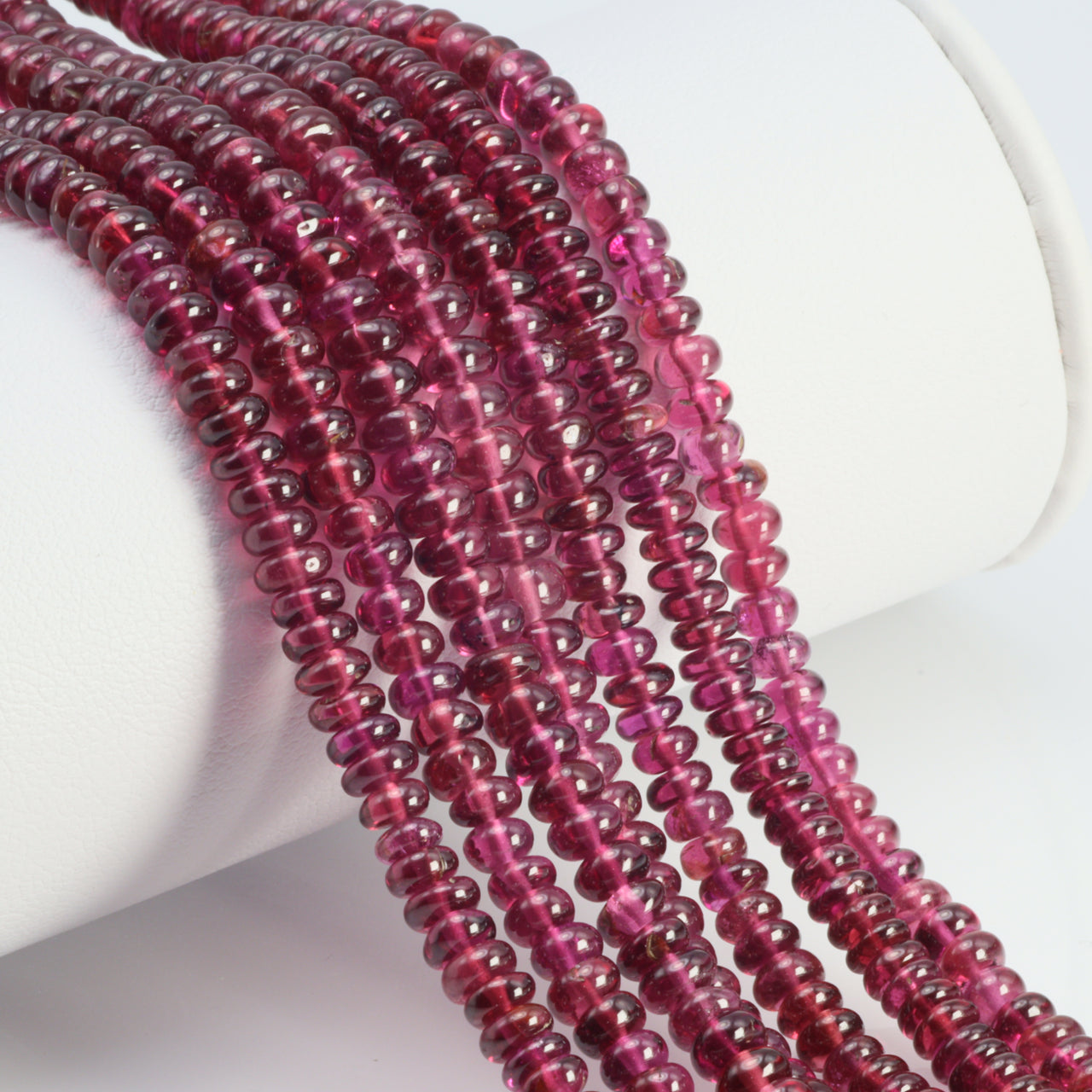Rhodolite Garnet 4mm Smooth Rondelles