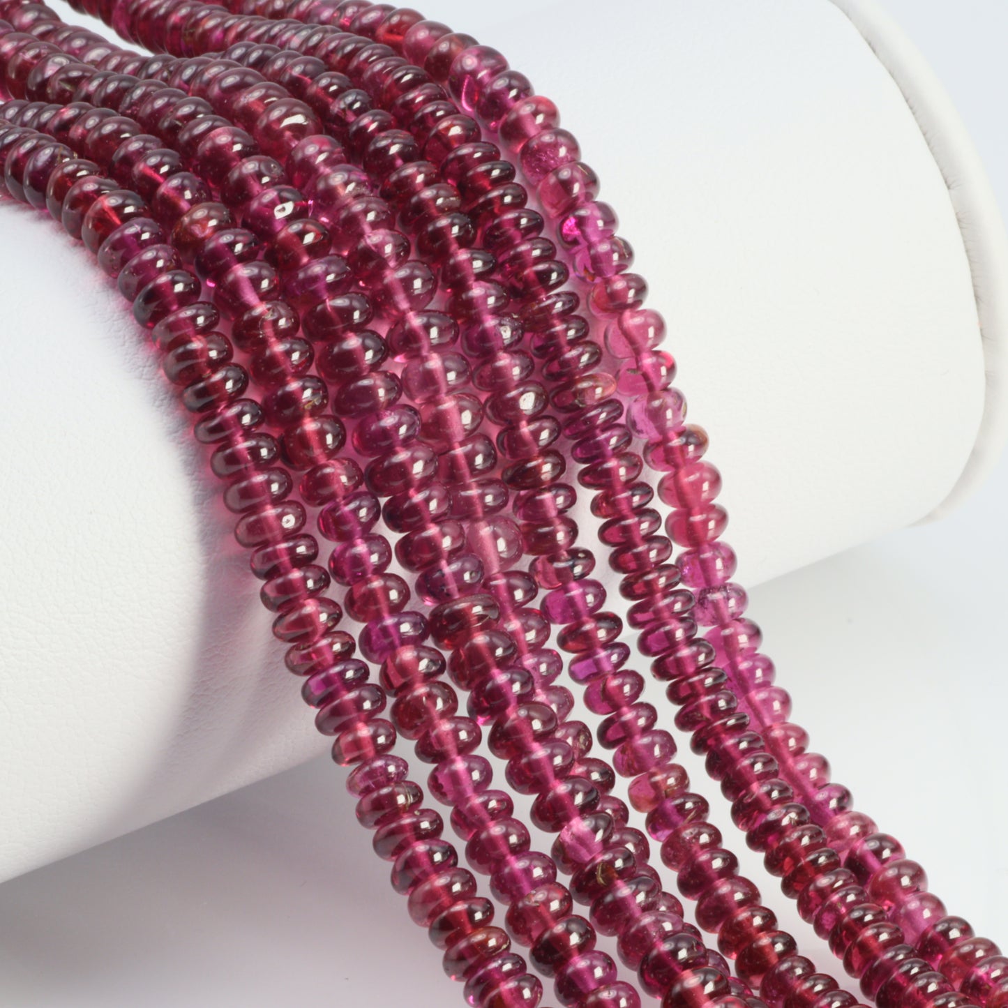 Rhodolite Garnet 4mm Smooth Rondelles