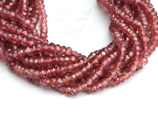 Rhodolite Garnet 2.5mm Faceted Rondelles
