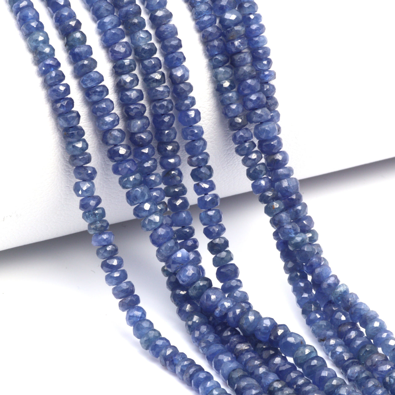 Cornflower Blue Sapphire 3.5mm Faceted Rondelles