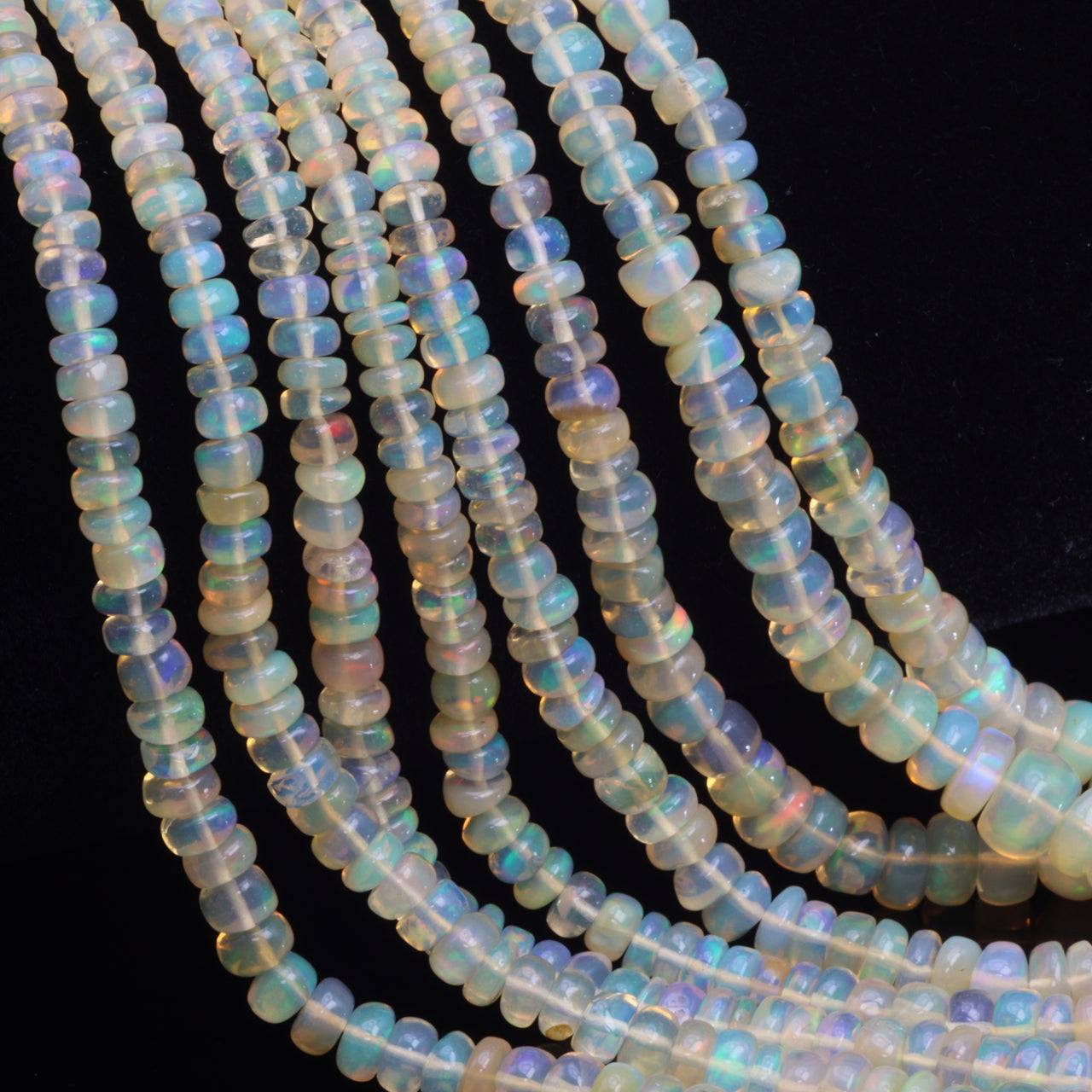 Ethiopian Opal 3mm Smooth Rondelles
