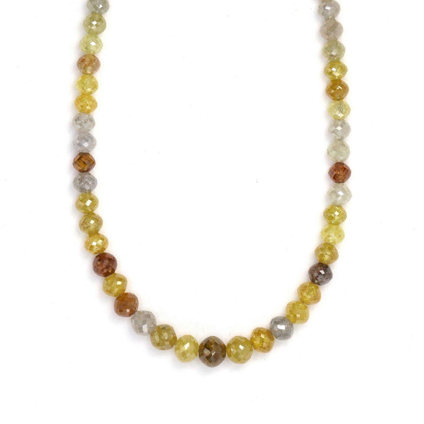 Multi Color Diamond 3.25mm - 4.5mm Hand Faceted Rondelles Bead Strand