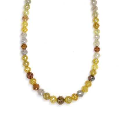 Multi Color Diamond 3.25mm - 4.5mm Hand Faceted Rondelles Bead Strand