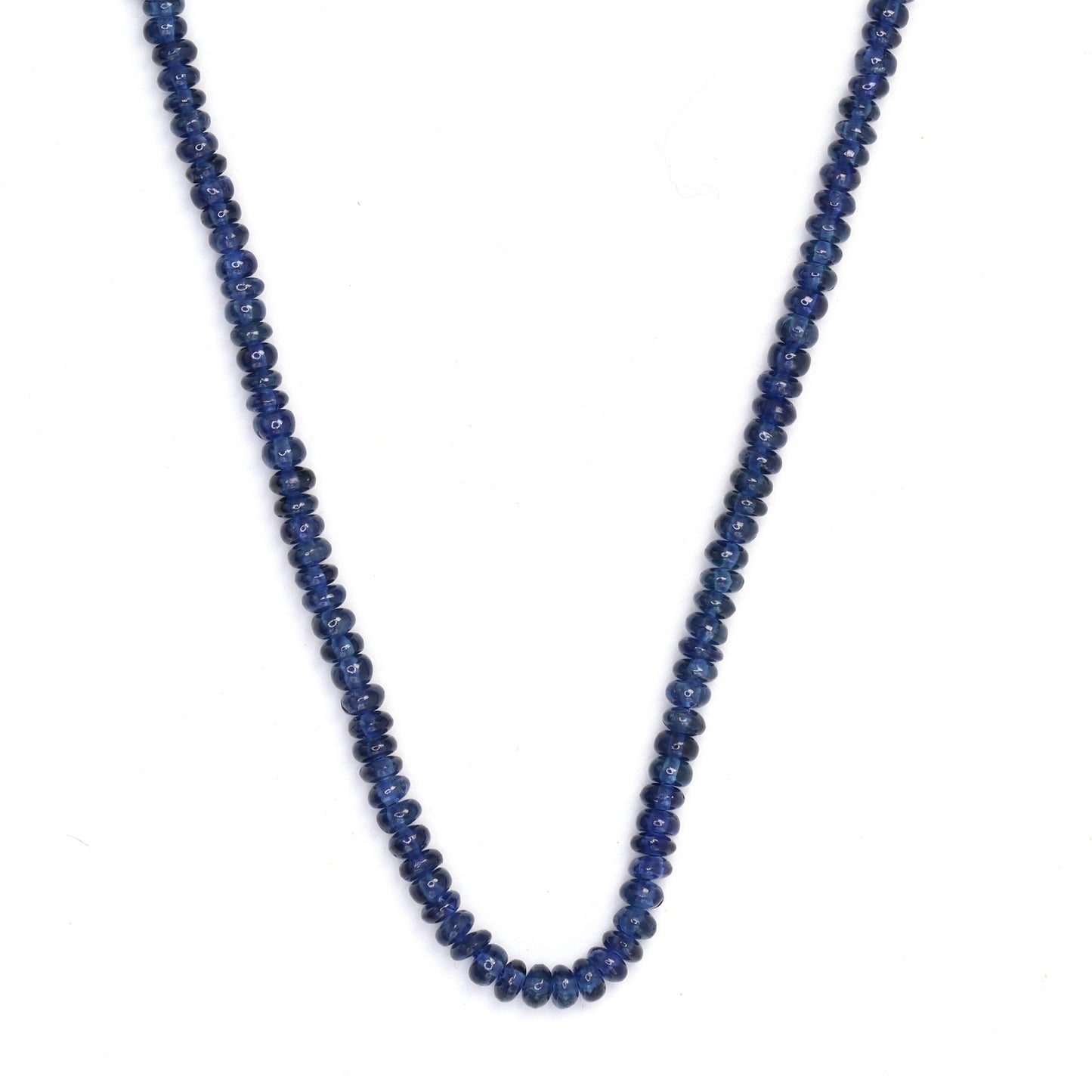 Royal Blue Sapphire 2.5mm -  3mm Smooth Rondelles Bead Strand
