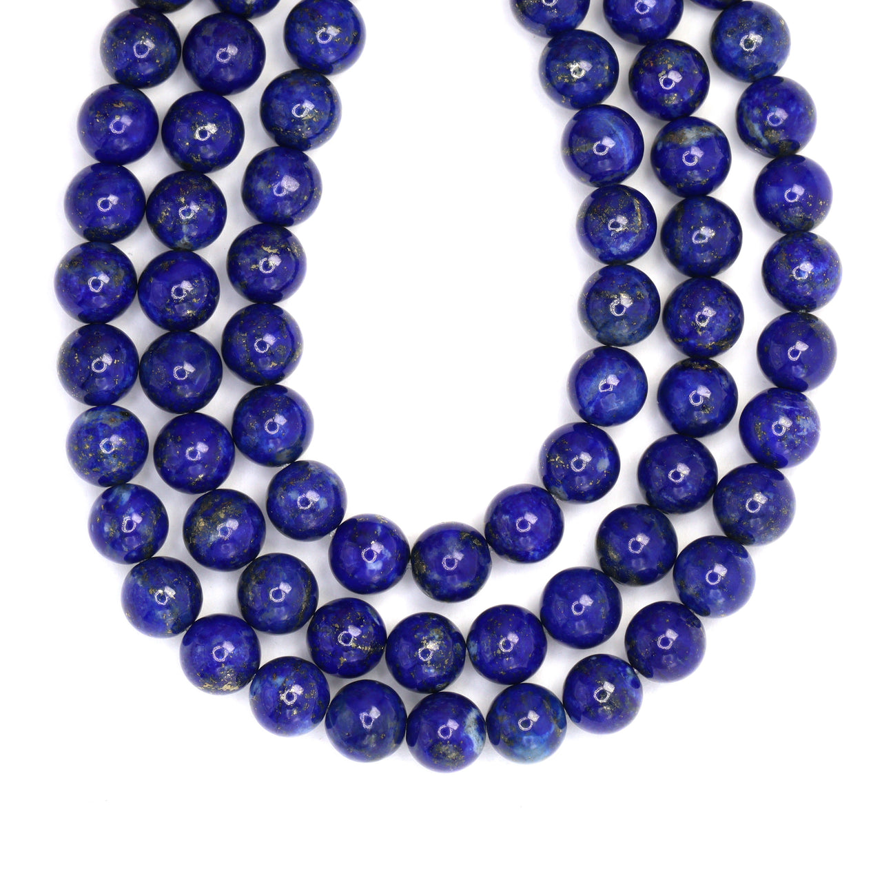 Royal Blue Lapis Lazuli 6mm Smooth Rounds Bead Strand