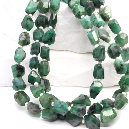 Emerald 10x8mm Faceted Nuggets