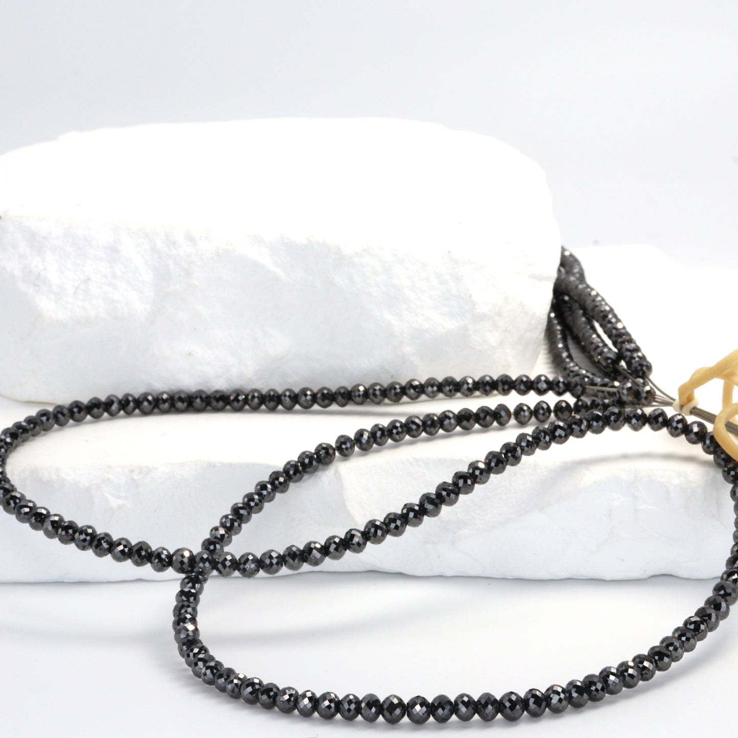 Black Diamond 3mm Faceted Rondelles