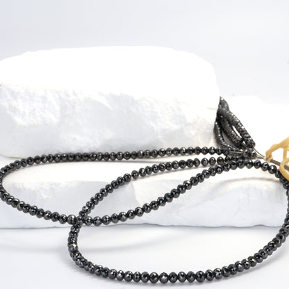 Black Diamond 3mm Faceted Rondelles