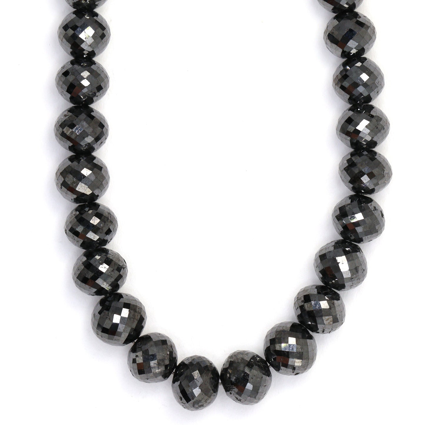Black Diamond 7mm - 8mm Faceted Rondelles Bead Strand