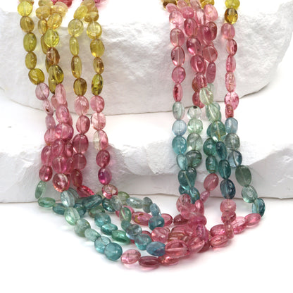 Watermelon Tourmaline 5x3mm Smooth Ovals