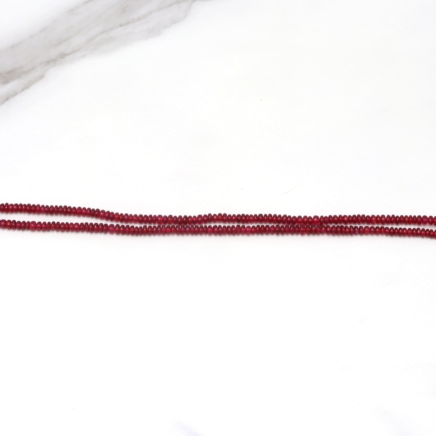 Red Ruby 2.75mm Smooth Rondelles