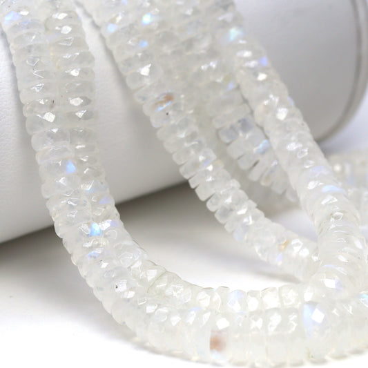 Blue Rainbow Moonstone 6mm Faceted Tires