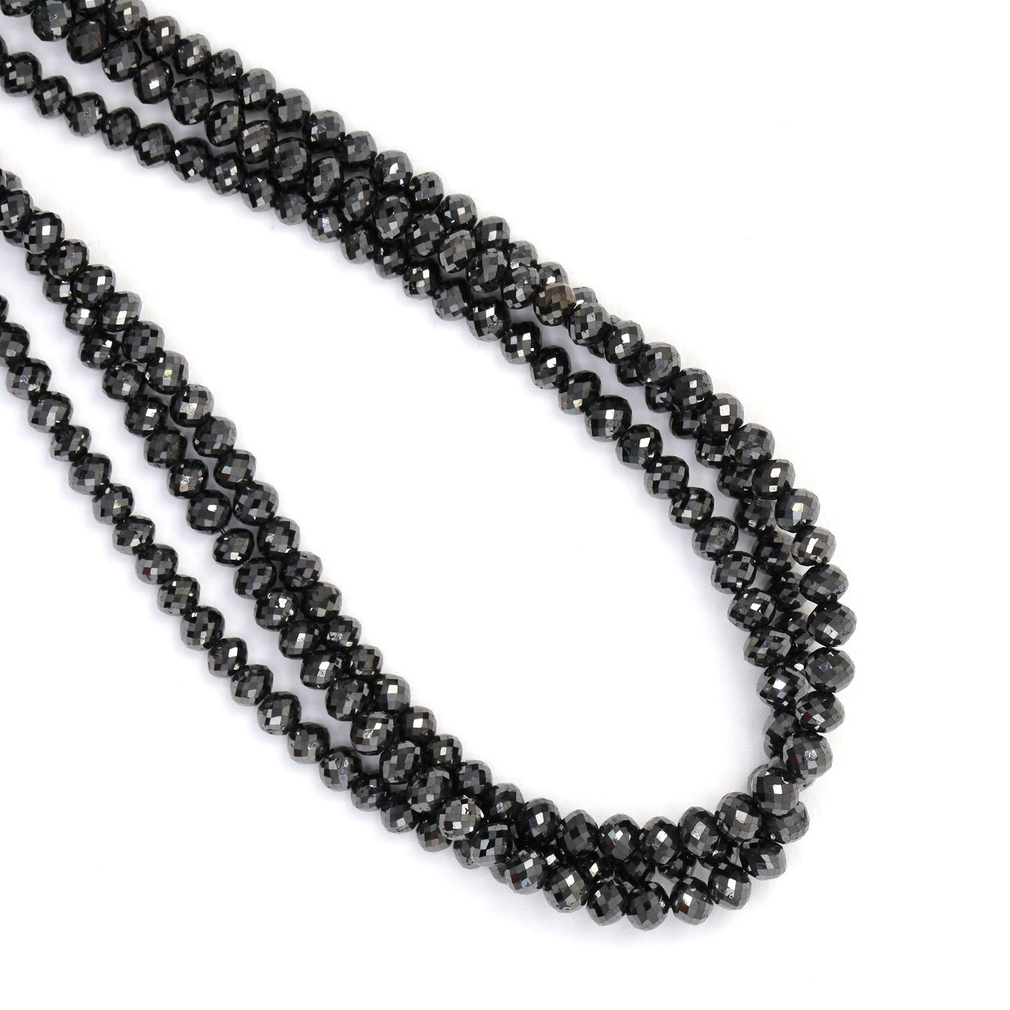 Black Diamond 2.75mm Faceted Rondelles