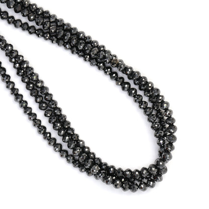 Black Diamond 2.75mm Faceted Rondelles