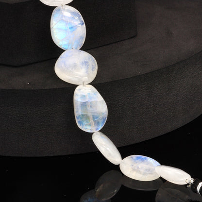Blue Rainbow Moonstone 16x12mm Smooth Nuggets