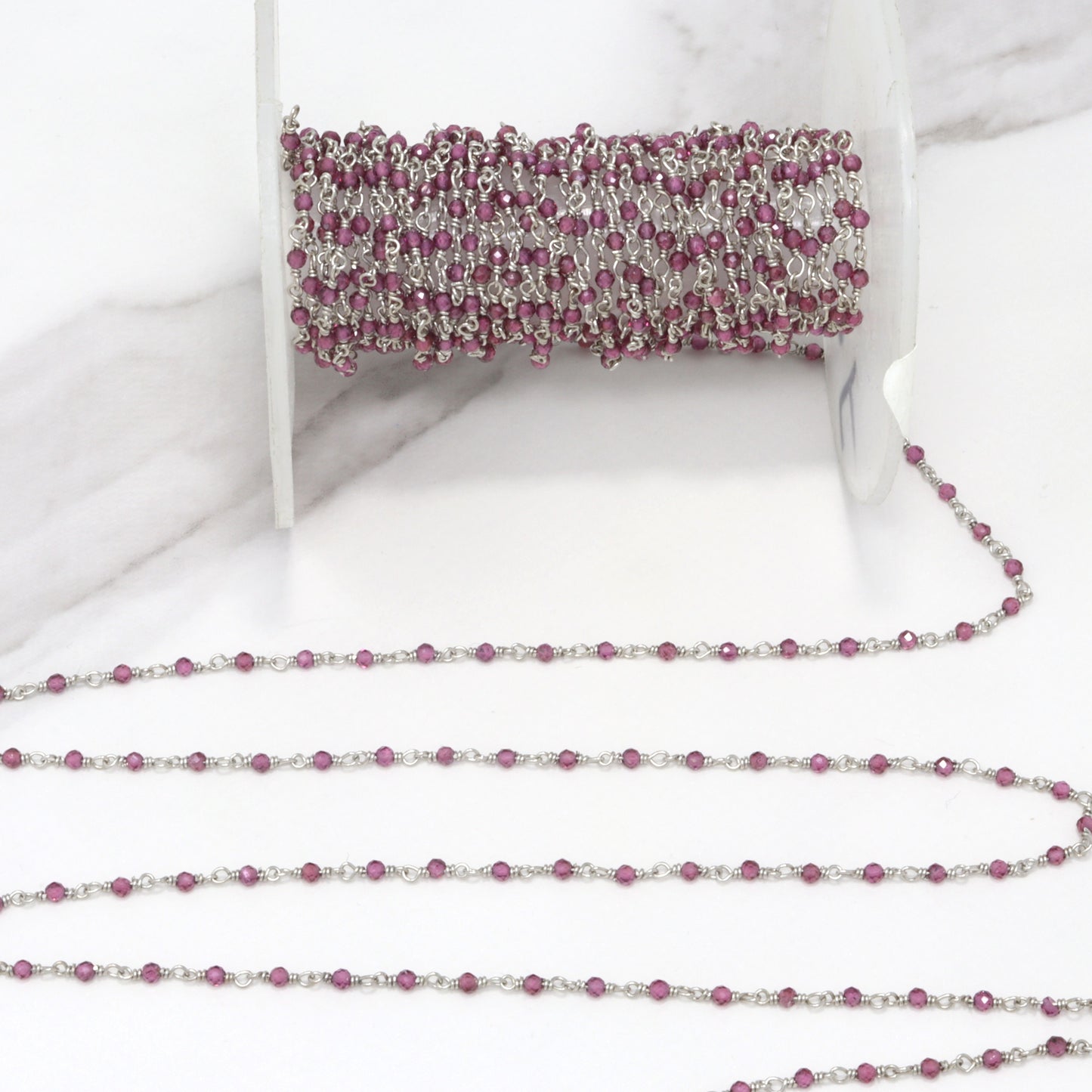 Rhodolite Garnet 2mm Faceted Rounds