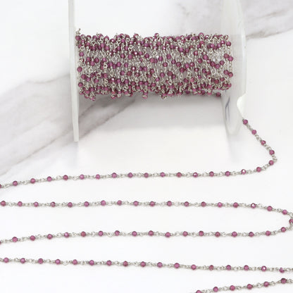 Rhodolite Garnet 2mm Faceted Rounds