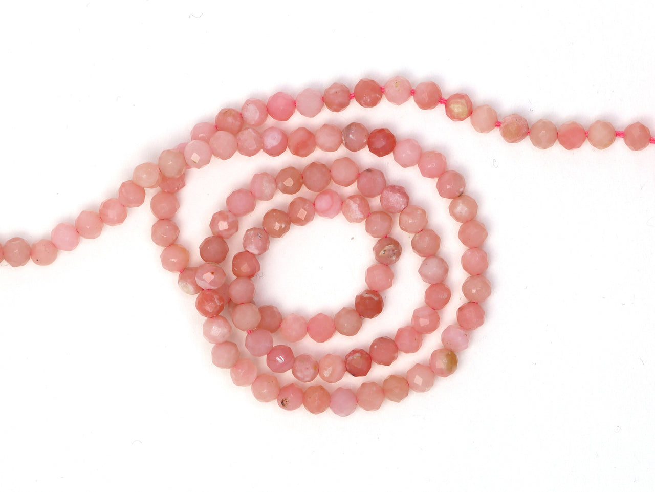 Pink Opal 3mm Faceted Rounds