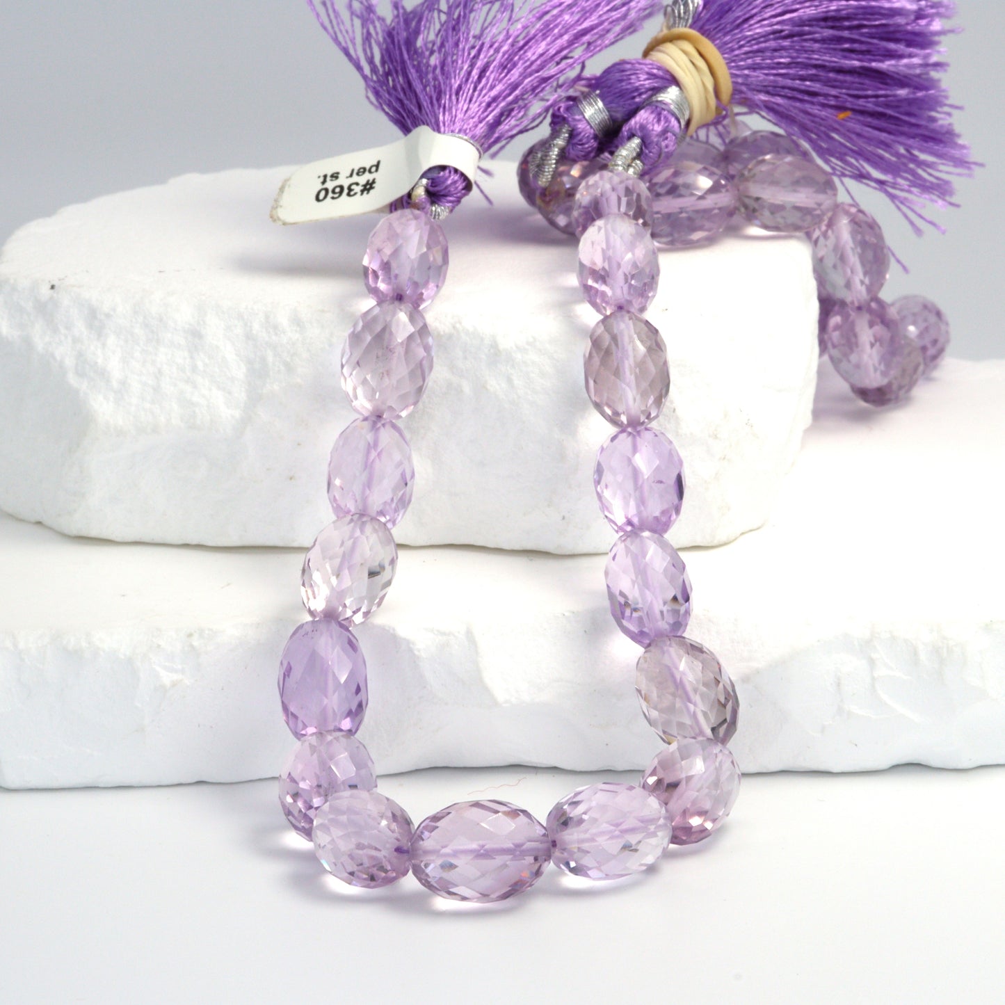 Pink Amethyst 14x10mm Faceted Drums