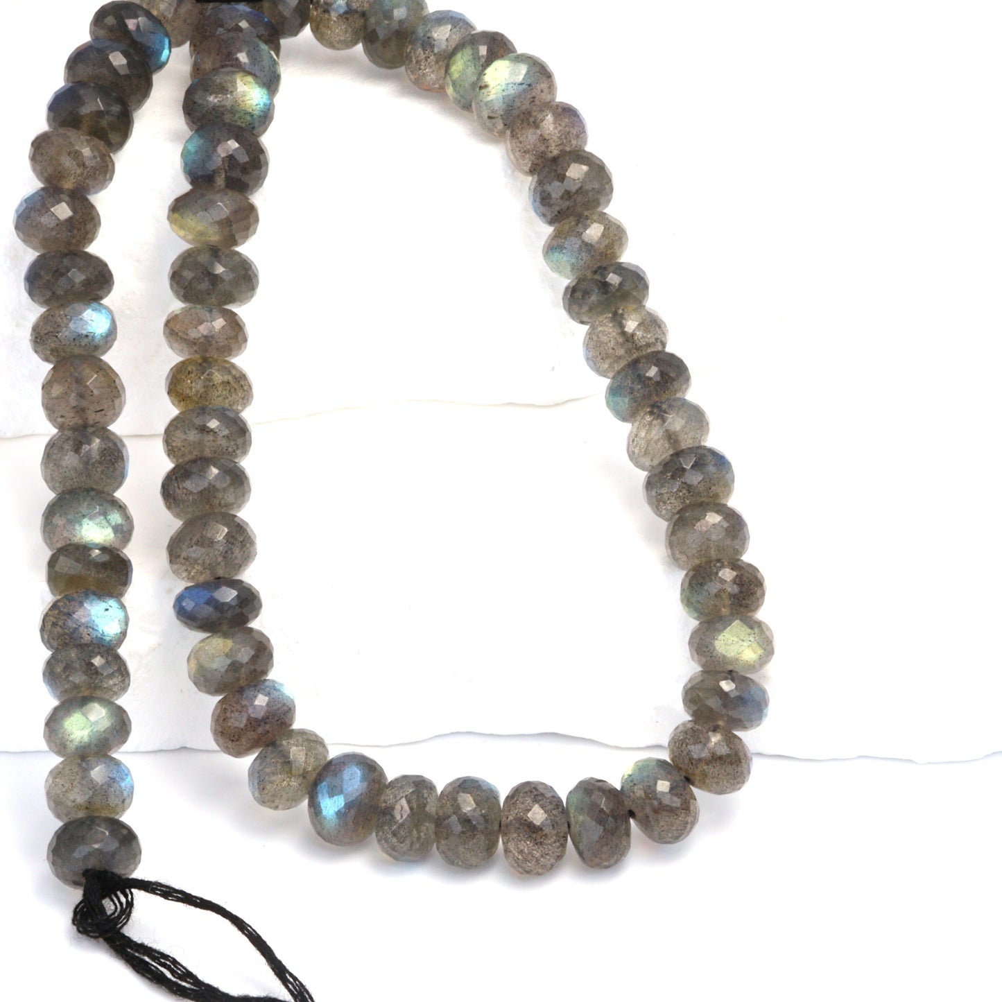 AAA Blue Labradorite 8mm Faceted Rondelles Bead Strand