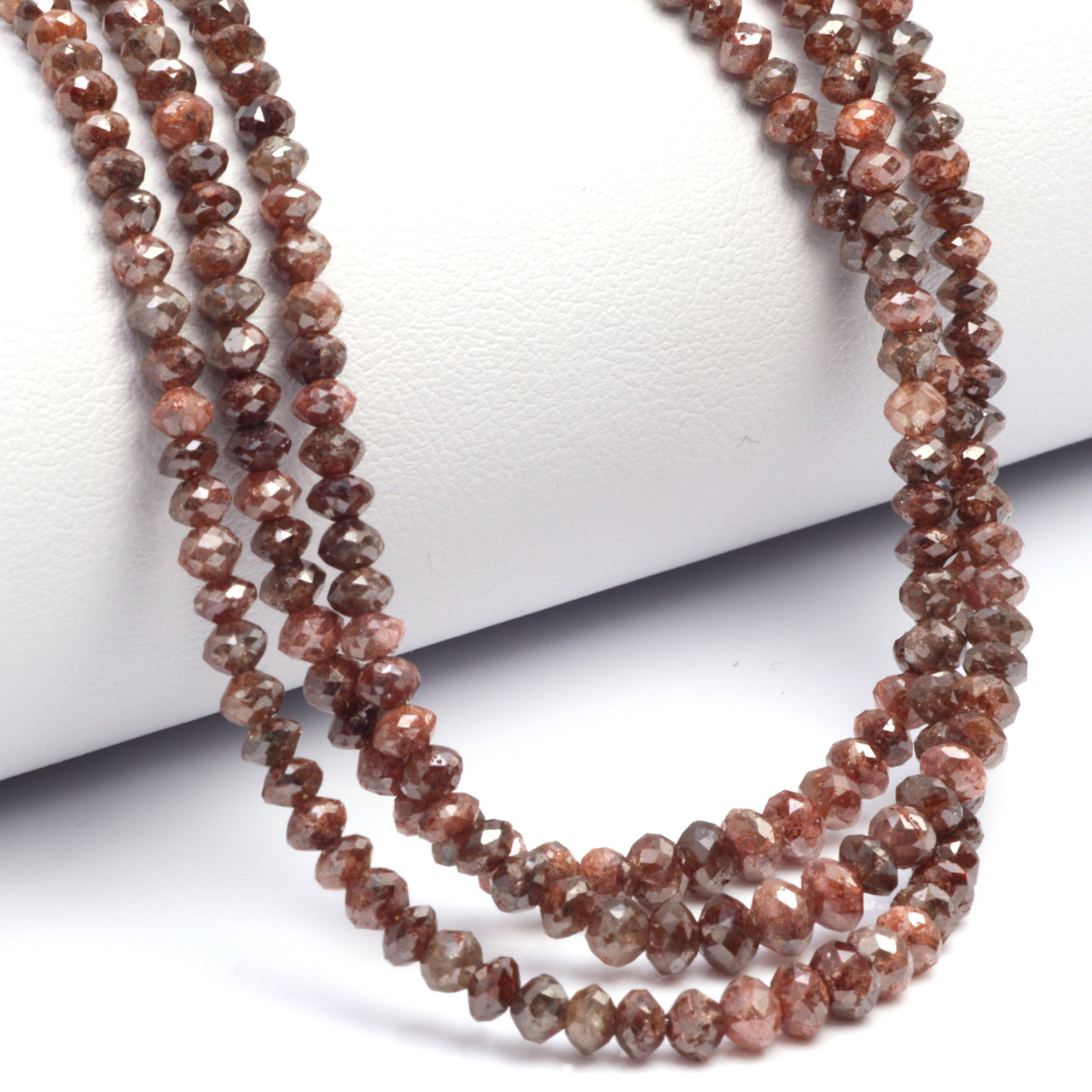 Brown Diamond 2.5mm Faceted Rondelles