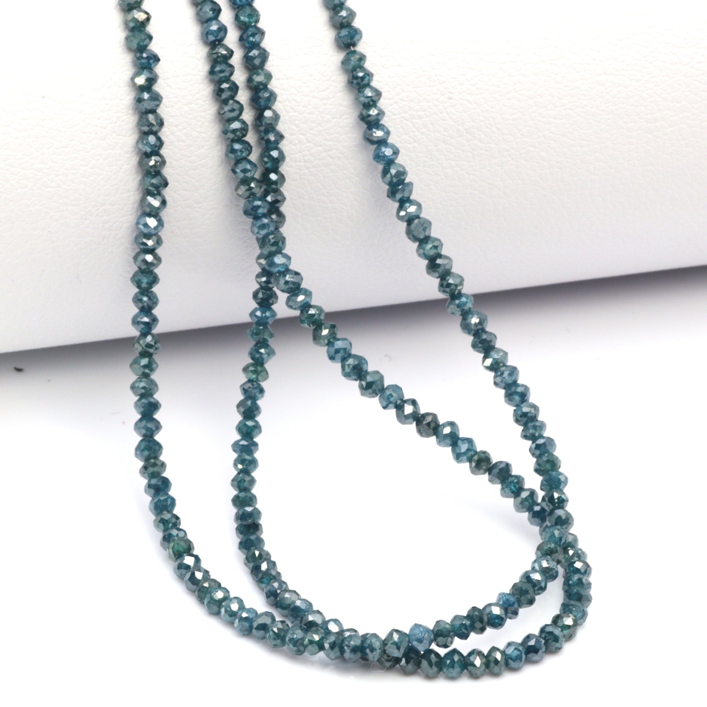 Blue Diamond 2.2mm Faceted Rondelles