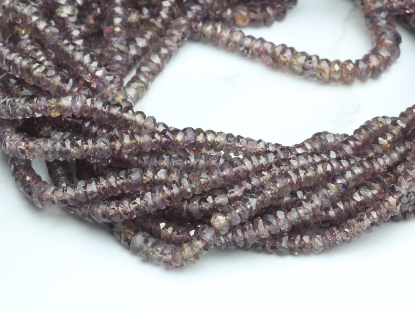 Green Brown Sapphire 3mm Faceted Rondelles