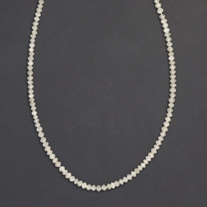 Gray Diamond 2mm - 2.2mm Hand Faceted Rondelles Bead Strand