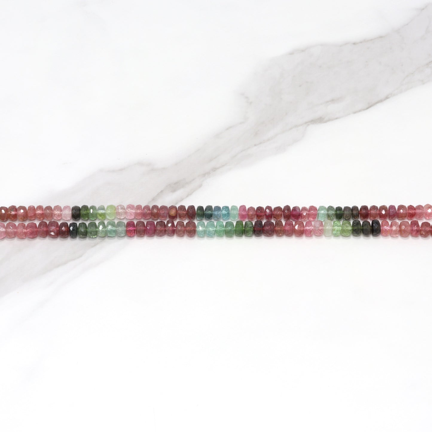 Watermelon Tourmaline 6mm Faceted Rondelles