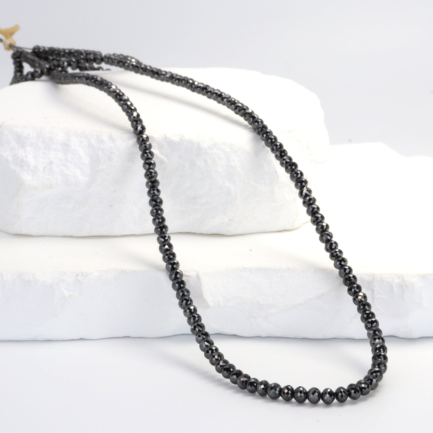 Black Diamond 3mm Faceted Rondelles