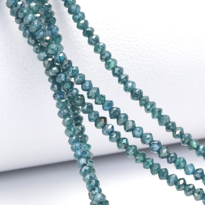 Blue Diamond 2mm Faceted Rondelles