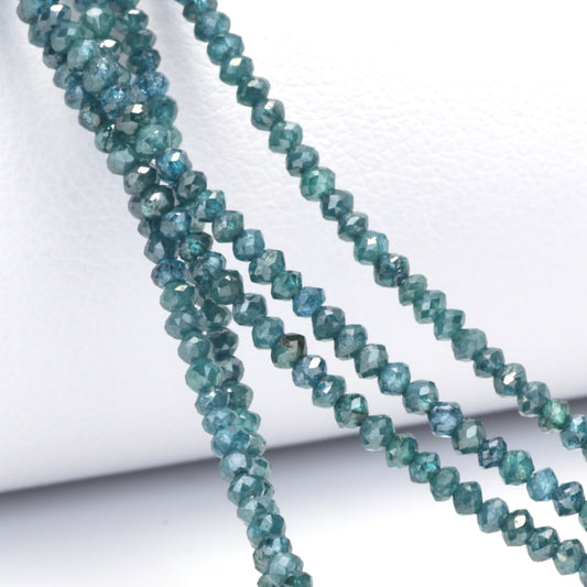 Blue Diamond 2mm Faceted Rondelles