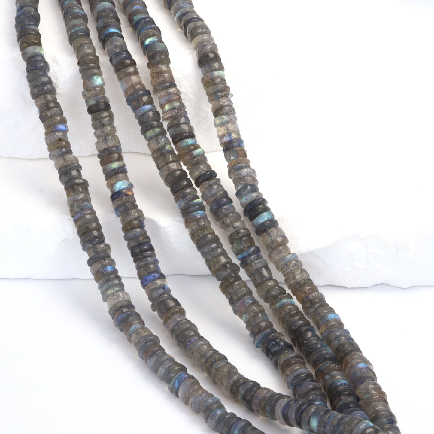 Blue Labradorite 5mm Smooth Tires