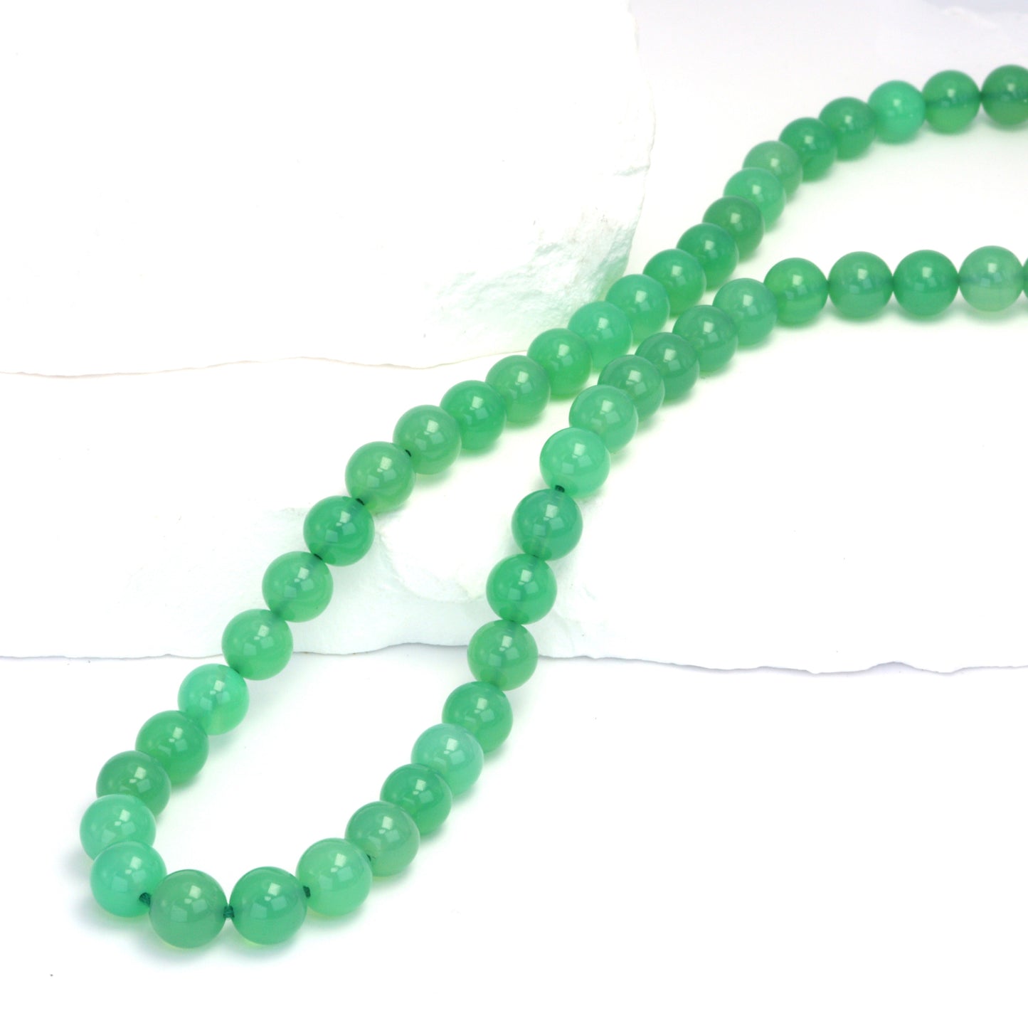 Apple Green Chrysoprase 7mm Smooth Rounds