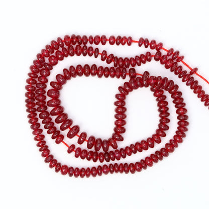 Red Ruby 3.75mm Smooth Rondelles