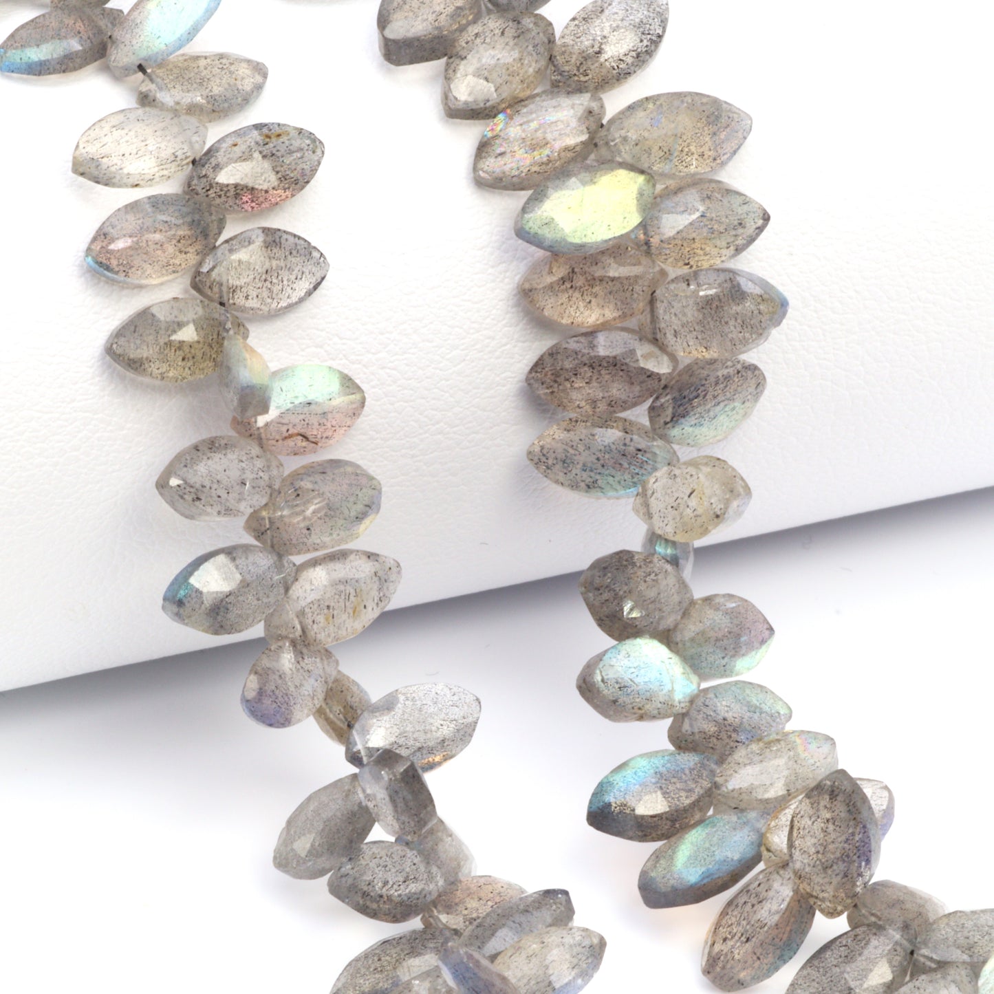 Blue Labradorite 8x4mm Faceted Marquise Bead Strand
