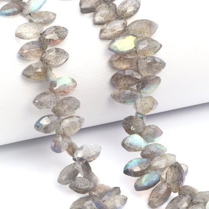 Blue Labradorite 8x4mm Faceted Marquise Bead Strand