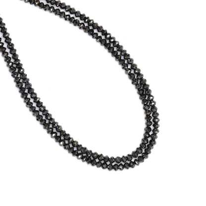 Black Diamond 2.75mm Faceted Rondelles