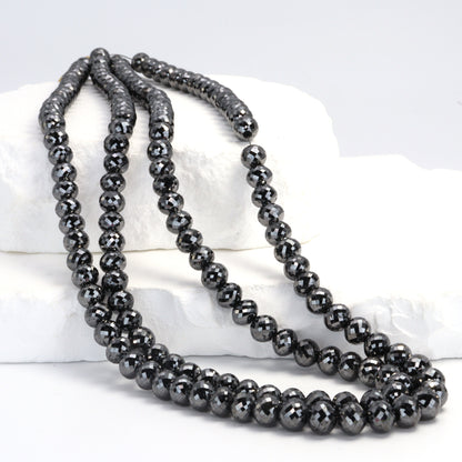 Black Diamond 6mm Faceted Rondelles
