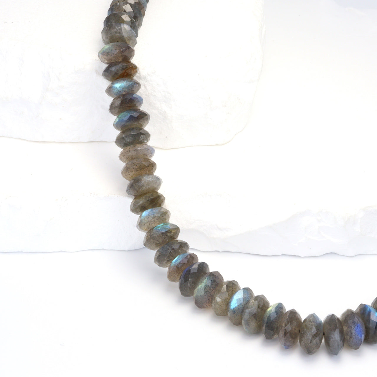 Blue Labradorite 9mm German Cut Faceted Rondelles