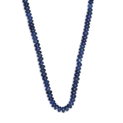 Navy Blue Sapphire 3mm - 3.5mm Smooth Rondelles Bead Strand
