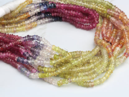 Multi Sapphire 2mm Faceted Rondelles