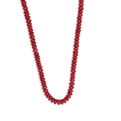 AAA Red Ruby 3.75mm Smooth Rondelles Bead Strand