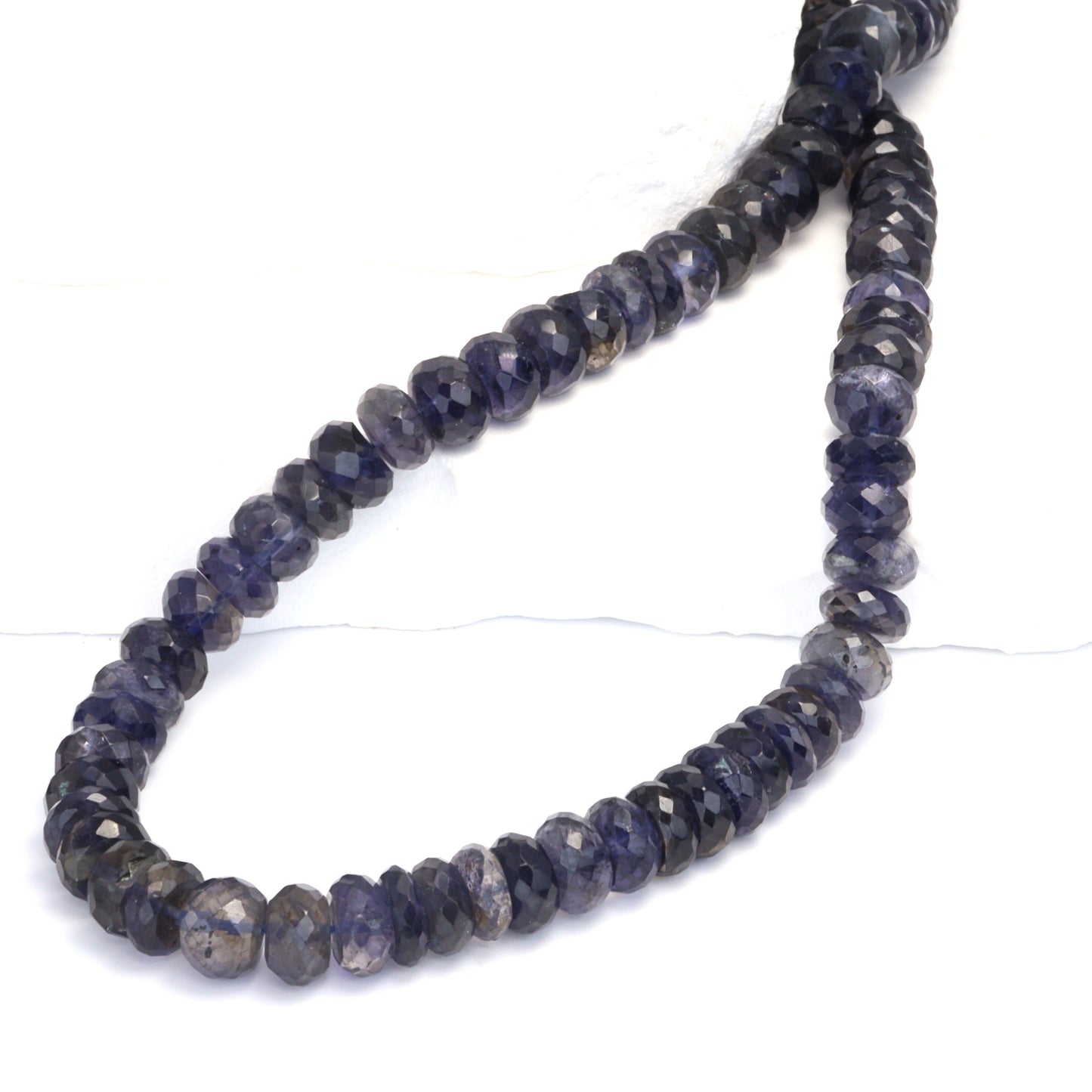 Blue Iolite 8mm Faceted Rondelles