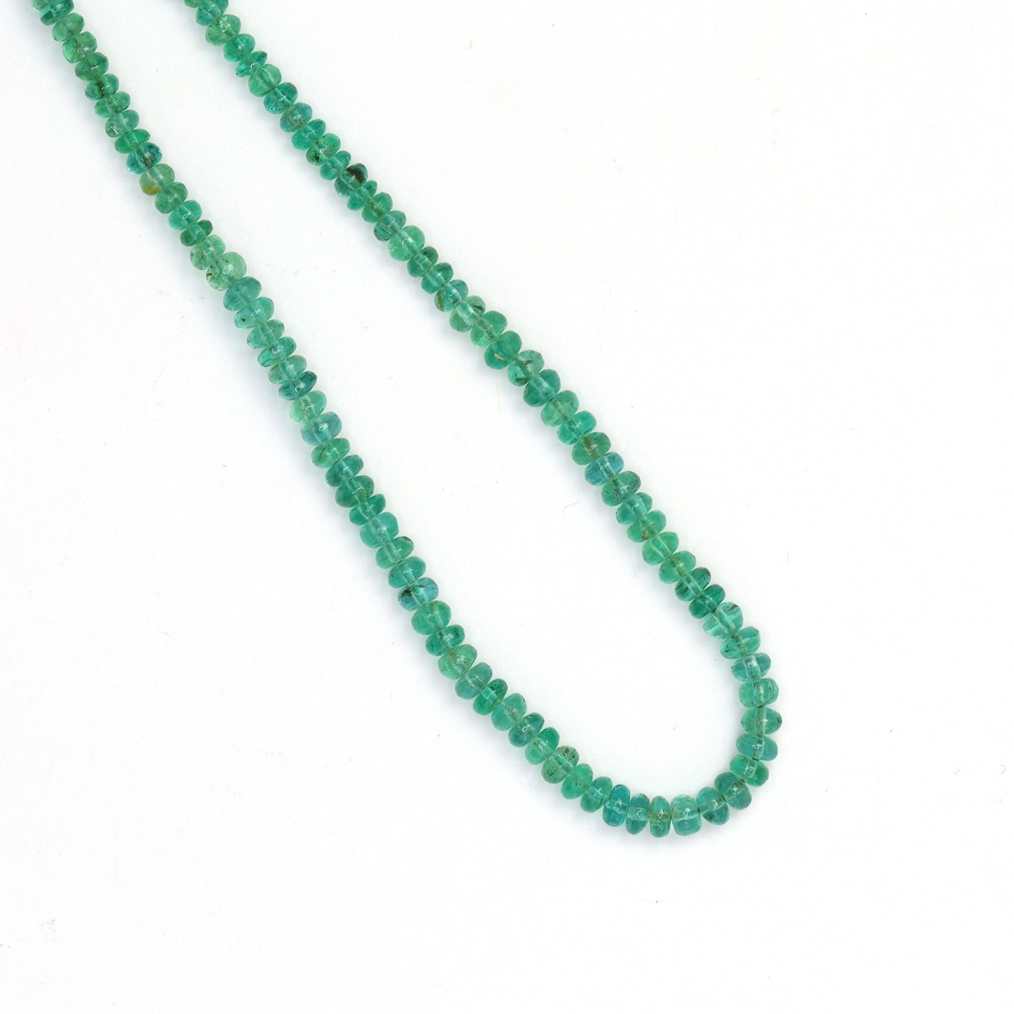 Green Emerald 2.5mm - 3.25mm Smooth Rondelles Bead Strand