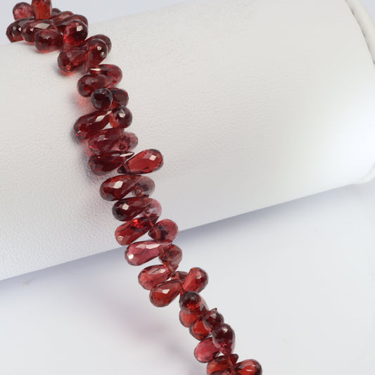 Red Garnet 7x4mm Faceted Teardrop Briolettes