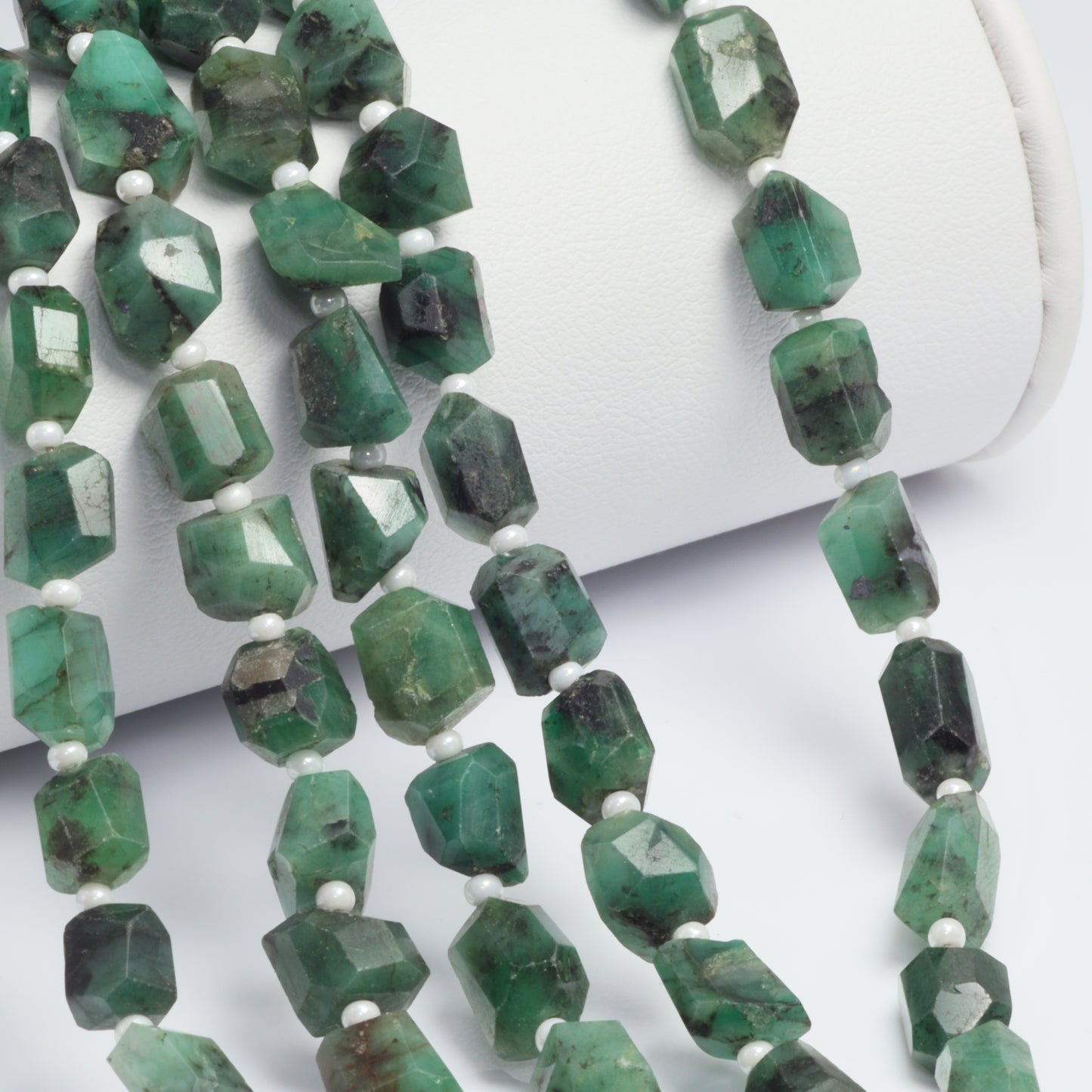 Emerald 10x8mm Faceted Nuggets