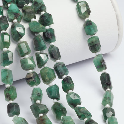 Emerald 10x8mm Faceted Nuggets